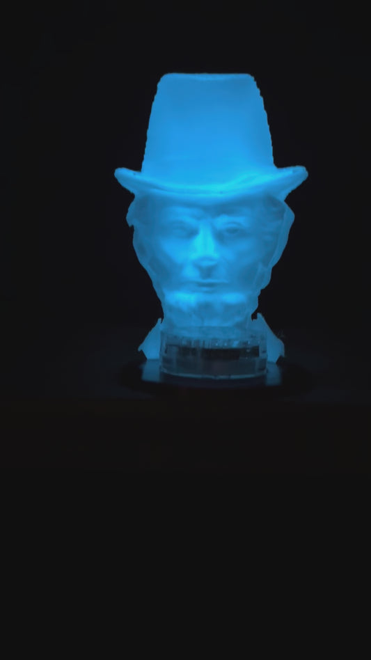 Haunted Abraham Lincoln Illusion Statue – Glow-in-the-Dark Decor